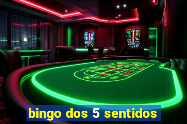 bingo dos 5 sentidos